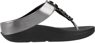 FitFlop Metallic Bead Circle Flip Flops - Dames - Slippers - Zwart - 40 EU - Schoenen