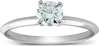 Pompeii3 0.35ct Round Diamond Engagement Solitaire Ring 14k white gold
