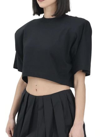 Pinko Black Cotton Short T-shirt
