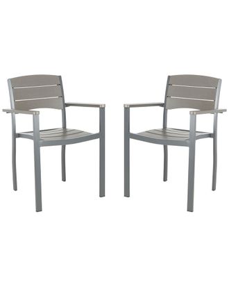 Safavieh Set Of 2 Gerhardt Outdoor Stackable Chairs