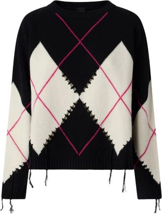Pinko Ronde hals gebreid - Dames - Ronde hals truien - Veelkleurig - S - Nylon - Truien & Vesten