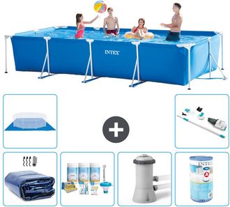 Intex Piscina Con Estructura Rectangular - 450x220x84 Cm - 7-piezas S30306