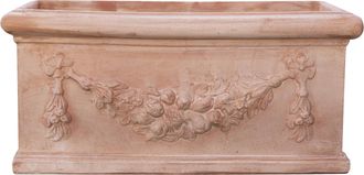 Biscottini International Jardinera De Terracota Jarr&oacute;n De Terraza Macetero De Exterior Made In Italy Maceta Para Plantas De Jard&iacute;n Anticongelante 82x37