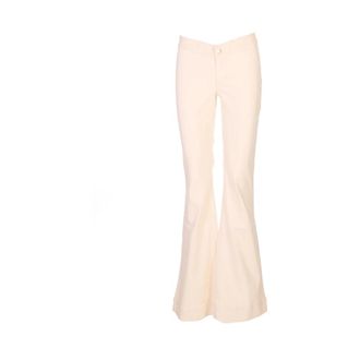 Alice & Olivia Chelsea V-Waist Jean - female - Alice + Olivia - Flare Jeans - White - W25 - Jeans