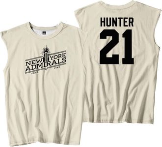 Generic Heated Rivalry Hunter 21 Merch Tank Tops Sleeveless T-Shirt Unisex Casual Outdoor Sportwear (M,Beige)