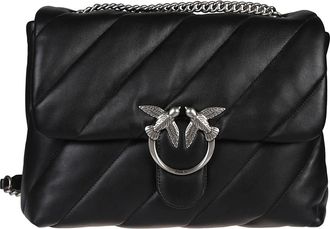 Pinko Love Big Puff Maxi Quilt Bag - Dames - Schoudertassen - Zwart - ONE Size - Tassen