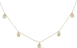 Luxury Bazaar 14K yellow gold diamond embellished necklace - Goud