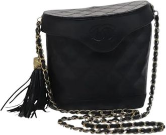 Chanel Pre-owned Leather chanel-bags - Dames - Vintage Schoudertas - Zwart - ONE Size - Vintage