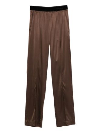 Tom Ford Pantaloni con logo - Marrone