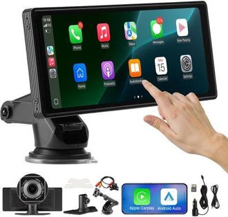 OEM Est&eacute;reo Inal&aacute;mbrico A Coche, Radio Port&aacute;til Hd Con Pantalla T&aacute;ctil, Apple Carplay Y Android Auto, Pantalla Carplay Con C&aacute;maras Delantera Y Trasera, Co