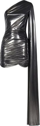 Room76 one-shoulder draped mini dress - Silver