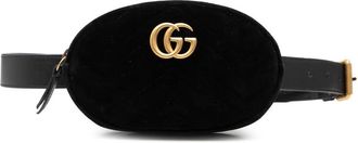 Gucci Pre-owned Gucci GG Marmont Matelasse Velvet Belt Bag 25WXRKMOZMU684TE