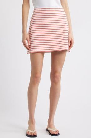 Rails Hope Stripe Cotton Terry Cloth Skirt in Cherry Stripe at Nordstrom Rack, Size Xx-Small