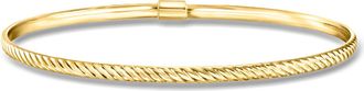 RS Pure by Ross-Simons Italian 14kt Yellow Gold Ridged Bangle Bracelet
