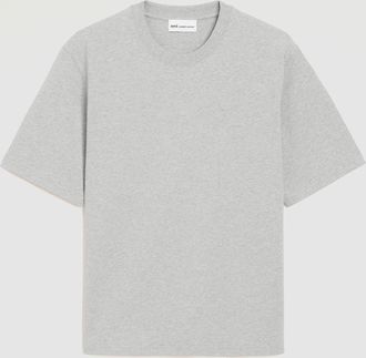 Ami Tee-Shirt Big Ami de Coeur Embossed Gris Cendre Chine