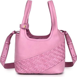OLD TREND Lily Small Handwoven Everyday Leather Tote in Pink at Nordstrom