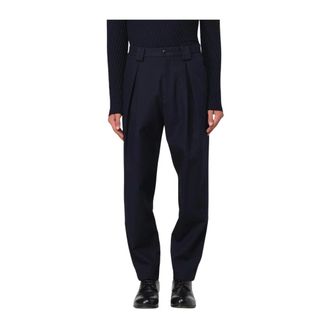 Giorgio Armani Heren, Broeken, Blauw, Maat: S Katoen