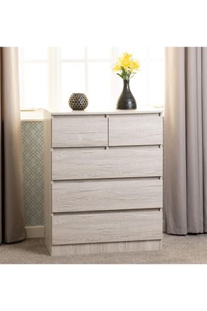 Seconique Malvern 3+2 Drawer Chest in Grey