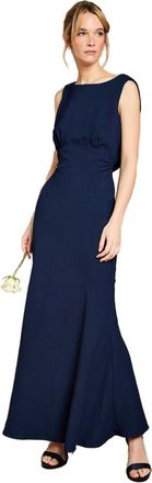Coast Honoured Sleeveless Cowl Back Maxi Bridesmaid Dress, 16, Navy