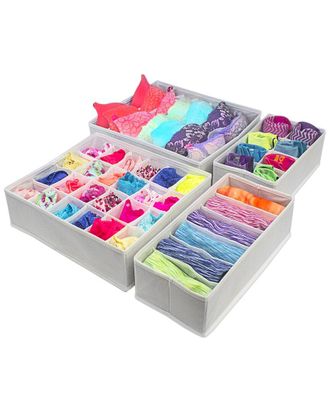 Sorbus Set Of 4 Foldable Drawer Dividers