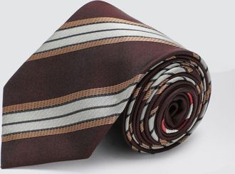 Dries Van Noten Cravatta in pura seta con motivo a righe