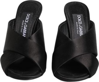 Dolce & Gabbana Black Keira Baroque High Heel Sandals Womens Shoes