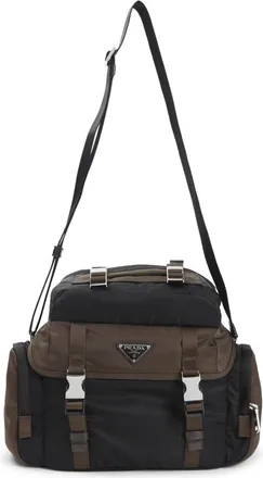 Prada Black Logo Large Crossbody Bag