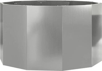 vidaXL Planter Silver 90 x 90 x 50 cm Galvanised Steel vidaXL