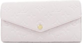 Louis Vuitton Pink Leather Long Wallet (Bi-Fold) (Pre-Owned)