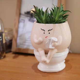 OEM Las Macetas Con Forma De Cara, Las Adorables Macetas Con Forma De Rostro Y Las Macetas &Uacute;nicas Para Plantas Suculentas Son Perfectas Para Plantas De In
