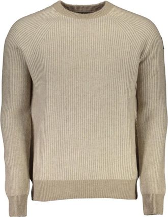 North Sails Trui met ronde hals - Heren - Ronde hals truien - Beige - 2XL - Wol - Truien & Vesten