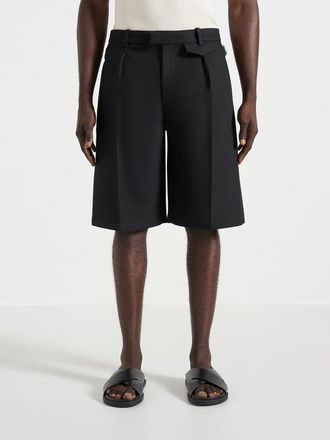 Mani&egrave;re De Voir Auguste Tailored Bermuda Shorts in Black at Nordstrom, Size 30