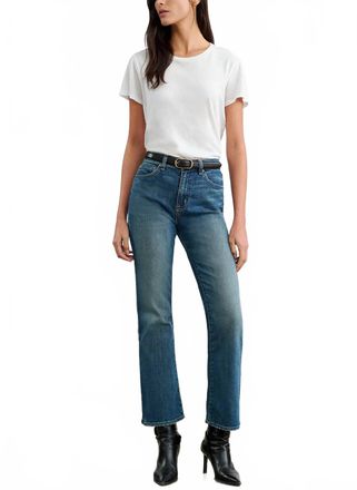 Nili Lotan Mid-Rise Boot Cut Jean In Classic Wash
