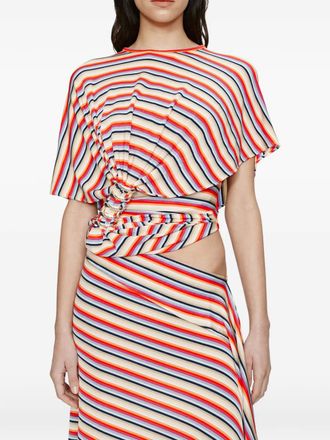 CHRISTOPHER ESBER Calypso gestreept jersey T-shirt - Beige