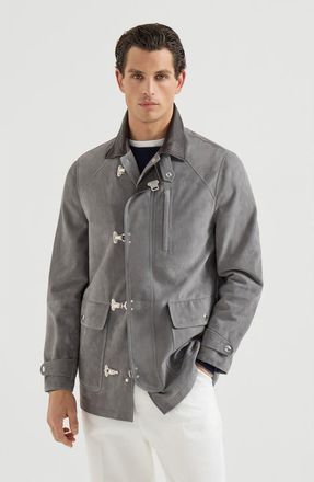 Brunello Cucinelli Suede outerwear in Medium Grey at Nordstrom, Size Xx-Small Eu