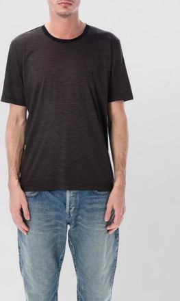 Saint Laurent cassandra striped logo short sleeve t-shirt