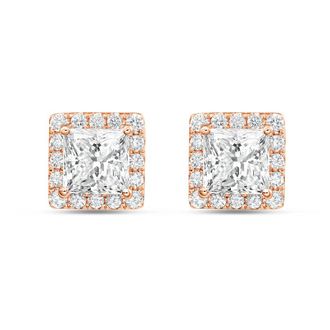 Diana M. Jewels 14KT ROSE GOLD LAB GROWN FASHION EARRINGS WEIGHING 9.00 CTS TW