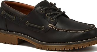 Lands End Seaport Leather Lace Up Boat Shoes in Espresso at Nordstrom, Size 6.5