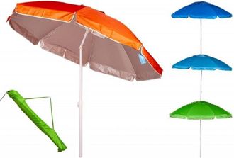 Trade Shop Trade Shop - Ombrellone Mare 240cm Con Snodo Palo Acciaio Con Sacca Colori Assortiti 4096260