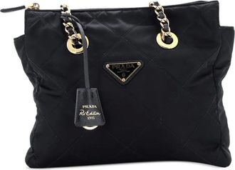 Prada Re-Edition 1995 Chain Quilted Re-Nylon Small tote bag - Zwart