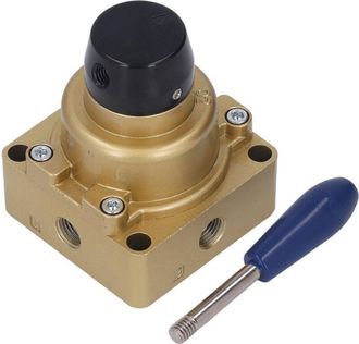 OEM V&aacute;lvula Manual Rotativa De 3 Posiciones Y 4 V&iacute;as Para Control De Flujo Neum&aacute;tico