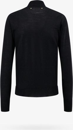 Golden Goose Womens Dilara Virgin Wool Turtleneck Black Rib Rib: Sweater