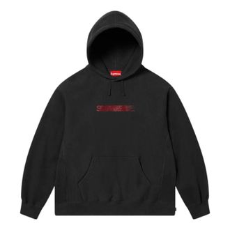 SUPREME x Swarovski Motion Logo Hooded Black FW25SW62-BLACK