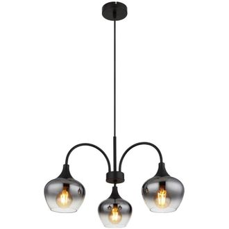 Globo Lighting lámpara colgante - MAXY - negro - vidrio - Ø 55cm - E27