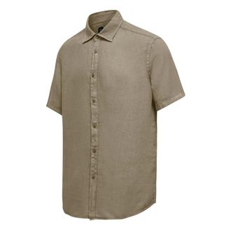 Bomboogie Camicia in Lino Regular Fit - - Shirts - Uomo - Beige - 2XL
