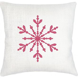 Anaya with Love Winter Snowflake Linen Pillow Cover Only in Red at Nordstrom, Size 2Ft 0In X 2Ft 0In