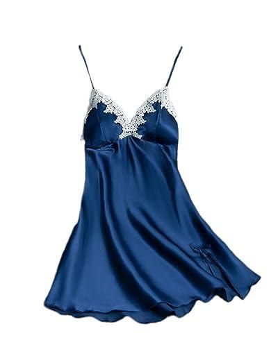 Amazon Robe De Nuit Dentelle Longue Onsoyours Nuisette Femme Satin