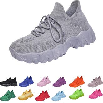 Generic Womens Trainers,Wide Fit Womens Trainers Mesh Breathable Non Slip Slip On Orthopedic Sneakers, Comfort Wear Slip On Tennis Walking Shoes, Lightweight 
