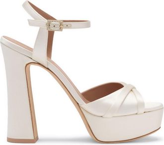 Malone Souliers Keaton 125 Satin Platform Sandals - Ivory - 37 (IT37 / UK4)