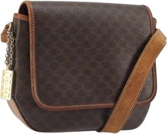 Celine Pre-owned Macadam Schoudertas - Dames - Vintage Schoudertas - Bruin - ONE Size - Leer - Vintage
